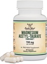 Magnesiumacetaat-Tauraat (ATA MG, TauroMag) Nieuwe en gepatenteerde vorm van magnesium voor PMS en Cramp Relief (60 Capsules, 350mg) PMS Relief Magnesium Supplement by Double Wood Supplements
