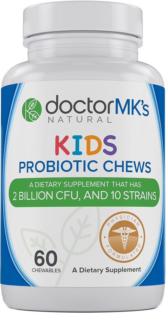 Kids Probiotica Kauwbaar door Doctor MK's®, Suikervrij, Smaakt Net Candy, Natural Wild Berry Tablets, Vegetarisch/Veganistisch