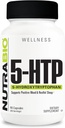 NutraBio 5-HTP Supplement, 200mg Capsules- Kan helpen bij het ondersteunen en bevorderen van gezondere en duurzame slaap, 90 plantaardige capsules