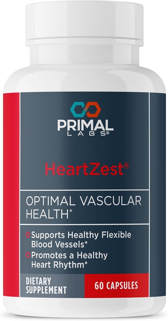 Primal Labs HeartZest - voor hartgezondheid - vitamine D3 & K2 formule - 60 capsules