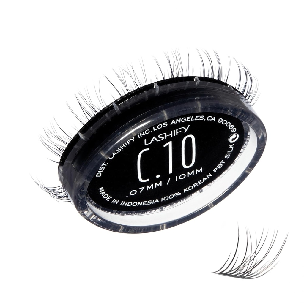 Lashify Curl 10mm Gossamer DIY wimperextensies Navullen, Zwart, Makkelijk Valse wimpers voor een natuurlijke look