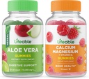 Levensvatbare Aloë Vera + Calcium Magnesium, Gummies Bundle - Grote Proeverij, Vitamine Supplement, Glutenvrij, GGO Vrij, Kauwbaar