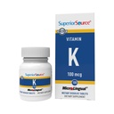 Superior Bron Vitamine K 100 mcg - Bone Strength & Health Support Supplement - Vitamine K Supplement Aids Blood Health & Calcium Absorptie - 30 Sublingual Dissolving Tablets