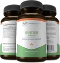 Binder Blend - Toxin Binder Supplement, Detox Capsules for a Healthy Gut - 180 Capsules - 90 Servings - 960mg Actieve Charcoal & 480mg Biologische Chlorella - Bloating Relief - Bentonite Clay, 3 Pack