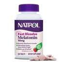 Natrol Melatonine 10mg Fast Solution Tablets - Aardbei Smaak, 200 Tel, Slaap Ondersteuning, Fast Solution Melatonine voor Volwassenen, 200-Day Supply