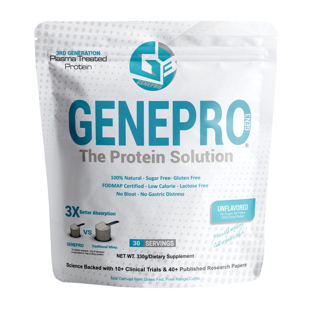 Unflavored Protein Powder - New Formula - Lactose-Free, Gluten-Free, & Non-GMO Whey Isolaat Supplement Shake (3rd Generation, 30 Servings)