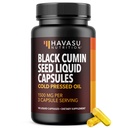 Cold Pressed Black Seed Oil Capsules - 1500mg Black Cumin Supplement for Immune Function, Digestief Ondersteuning & algehele gezondheid - Hair & Skin Superfood - Nigella Sativa - 1 maand Supply, Unflavored