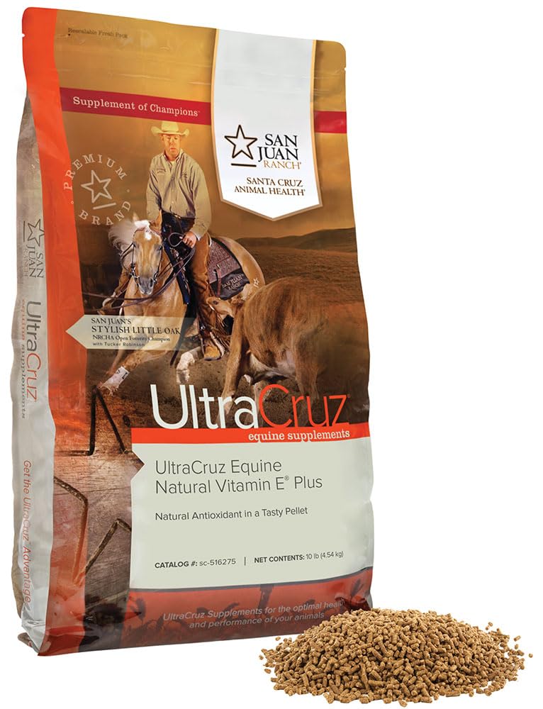 UltraCruz - sc-516275 Equine Natural Vitamin E Plus Supplement voor paarden, 10 lb, Pellet (66 Day Supply)