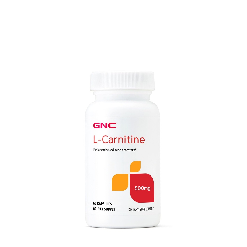 GNC L-Carnitine 500 mg, helpt metabool vetzuren met lange kaas, 60 capsules