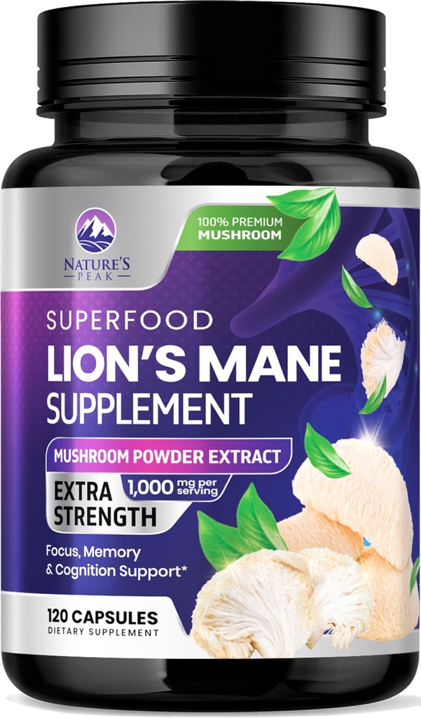 Lions Mane Mushroom Capsules 10.000mg - Lion