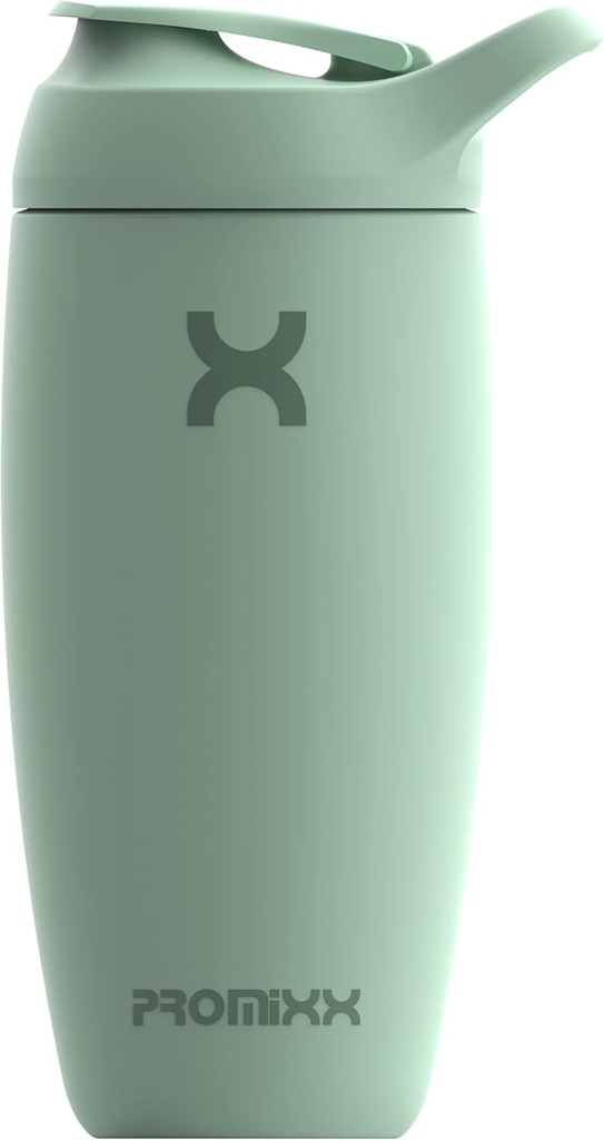 Promixx Pursuit Shaker Bottle Geïsoleerde roestvrij stalen waterfles en shaker Cup, 18oz, Seagrass Green