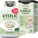 Maxi Health Kyolic Organic Knoflook Supplement - Kosjer Knoflook Tablets met Kyolic Aged Knoflook Extract voor Immune Ondersteuning - Vegetarische Knoflook Pillen (90 Tel.)