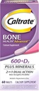 Caltrate 600+D3 Plus Mineralen Calcium en Vitamine D Supplement Tabletten, Bot Gezondheid en Mineraal Supplement voor Volwassenen - 60 Tellen