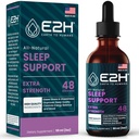 E2H natuurlijke slaapondersteuning - vloeibare melatonine met kamille, Theanine - beter slapen, dieper, langer - veganistisch, GGO-vrij - biedt stress verlichting - 2 Fl Oz