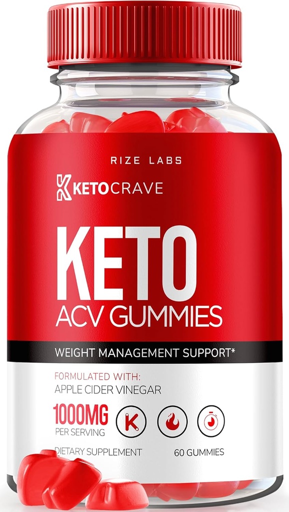 rize labs Keto Crave Keto ACV Gummies voor geavanceerde gewichtsverlies, maximale sterkte supplement, Gomitas Reviews (60 Gummies)