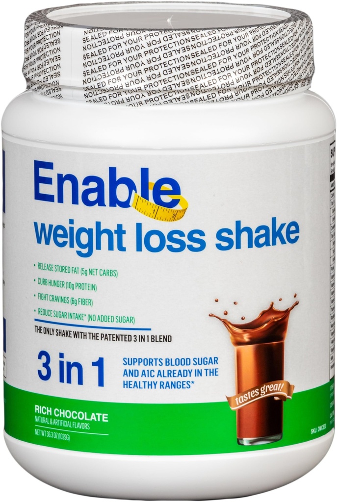 Weight Loss Shake inschakelen - Rijke chocoladesmaak voor heerlijke & Nutritual Meal Vervanging, 2lb 11oz
