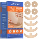 Siliconen scarsheets voor borst - 8 Pack, inclusief 4 Areola zachte Strips & 4 Ankervellen