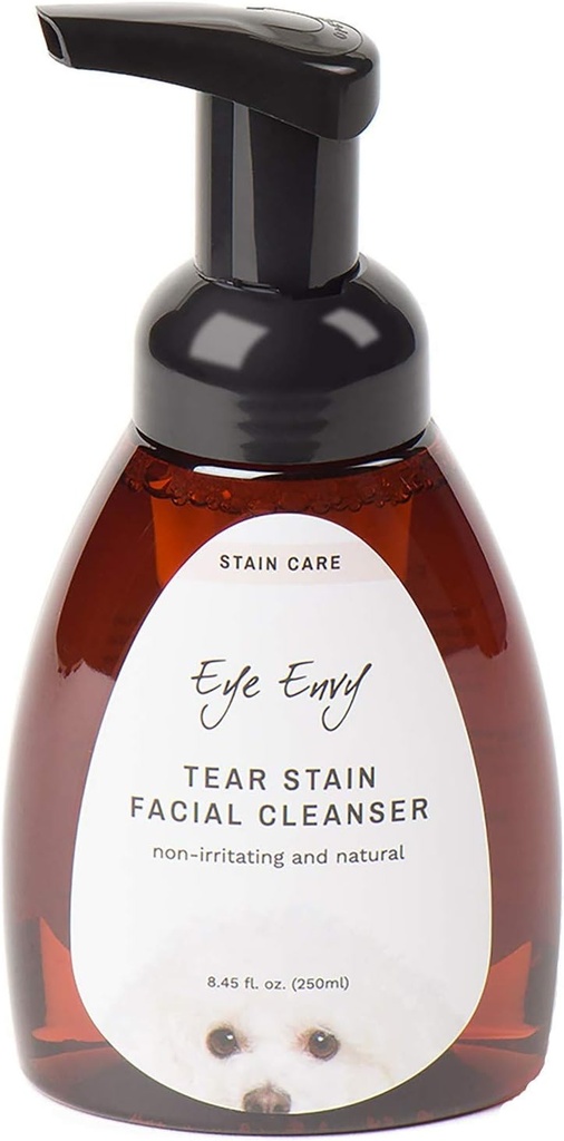 Eye Envy Tear Stain Facial Cleanser voor honden en katten. Wast weg Crusty Eye Debris, Eye Boogers, Eye Discharge. Tearless Foaming Formula. Behandelt de oorzaak van de vlekken. All-Natural. 8,45 fl. oz.