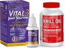 Vital 3 Joint Solution® Clinically Proven Liquid Knee Relief + Bronson Antarctic Krill Oil 1000 mg met Omega-3s EPA, DHA