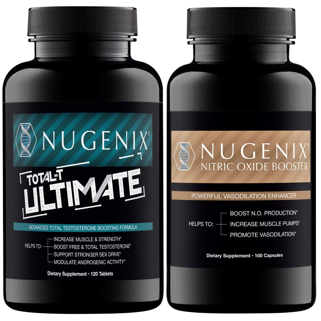 Nugenix Total-T Ultimate Testosteron Booster voor mannen en Nitrikoxide Booster voor mannen