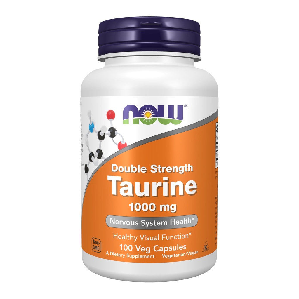 NU Supplementen, Taurine 1000 mg, Dubbele sterkte, Zenuwstelselgezondheid*, 100 Veg Capsules