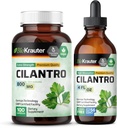 BIO Krauter Cilantro 100 Capsules & Cilantro Tinctuur 4 Fl. Oz.
