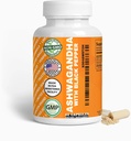 Generieke Biologische Ashwagandha & Black Pepper Capsules, 1300mg & 10mg, 60 Count, Boost Immunity & Mood Natuurlijk
