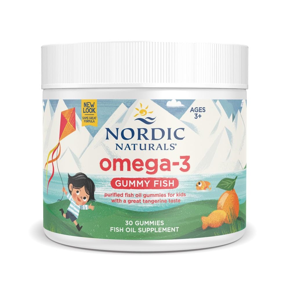 Nordic Naturals Nordic Omega-3 Gummy Fish, Tangerine - 30 Gummy Fish - 124 mg Totaal Omega-3s met EPA & DHA - Non-GMO - 30 Servers