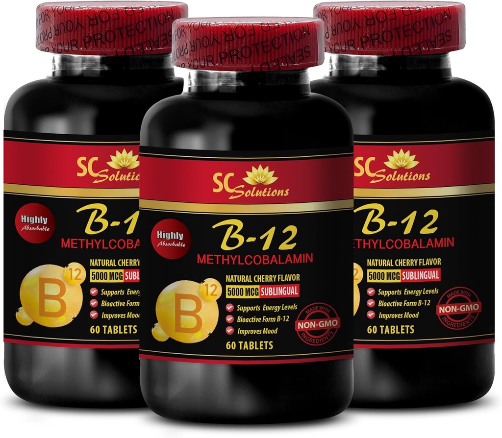 immune support pills - METHYLCOBALAMIN VITAMIN B-12 5000 - anti aging supplement for women, best energy supplements, endurance stamina, immune support capsules, vitamin b 12 metabolism - 3 Bot 180