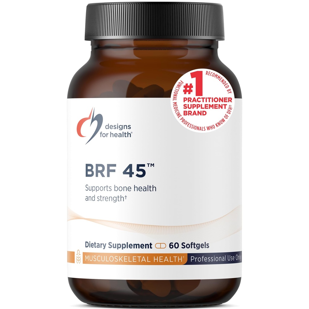Designs for Health BRF 45 - Vitamine K1 + Vitamine K2 als MK-4 ter bevordering van botsterkte, gezonde veroudering + arteriële gezondheid - 2 vormen van vitamine K + GG ter ondersteuning van vitamine K2 MK4 productie (60 Softgels)
