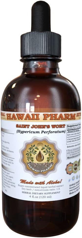 Hawaii Pharm Saint John's Wort (Hypericum Perforatum) Liquid Extract Tinctuur 4 Oz (120ml)