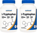 Nutricost L-Tryptofaan 500mg, 120 capsules (2 flessen)