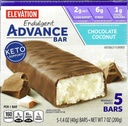 Millville Elevation Advance Chocolate Coconut Bars, Carb Conscious, 5g proteïne, met recepten. Een doos van 5, 1.4oz Individueel Wrapped Bars. Bundel Inclusief 2 recepten, 5 bars.