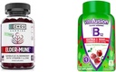 ZHOU Voeding Vlierbessen Gummies Immune Ondersteuning Bundel met Vitafusion Vitamine B12 Gummies Energie Metabolisme Ondersteuning, 60 en 90 Tellen