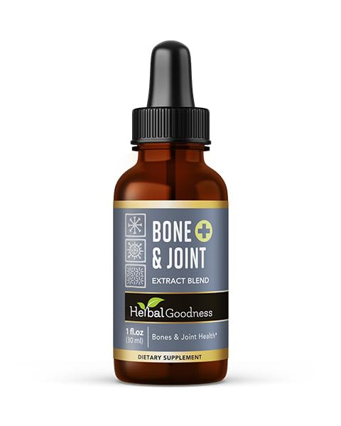 Kruidengoedheid bot en Joint Liquid Extract 1oz - Biologische bot en alle Joint Health, Muscle Support, Knie Ongemak met Calcium, Magnesium, Glucosamine en Chondroitin voor mannen en vrouwen -1 btl