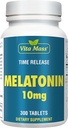 Melatonine 10 mg - TR Time Release - 300 tabletten - Maximale sterkte