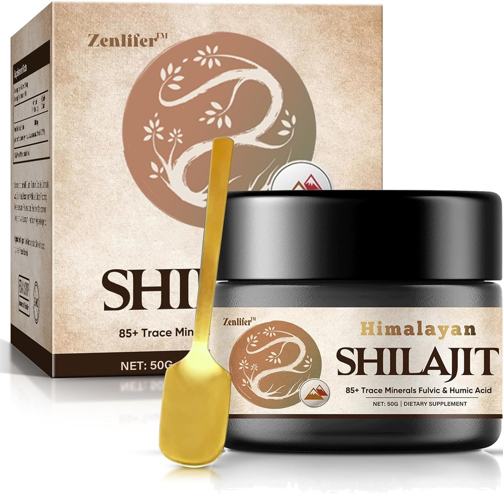 Shilajit Pure Himalaya Organic Shilajit Resin,Potency Natural Organic Shilajit Supplement Resin with 85+ Trace Minerals & Fulvic Acid for Energy, Immune Support