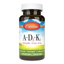 Carlson - Vitaminen A, D3, K2, 3000 mcg RAE Vitamine A, 125 mcg Vitamine D3, 90 mcg Vitamine K2 als MK-7, Bone Building, Calciumgebruik, 120 Zachte Gels