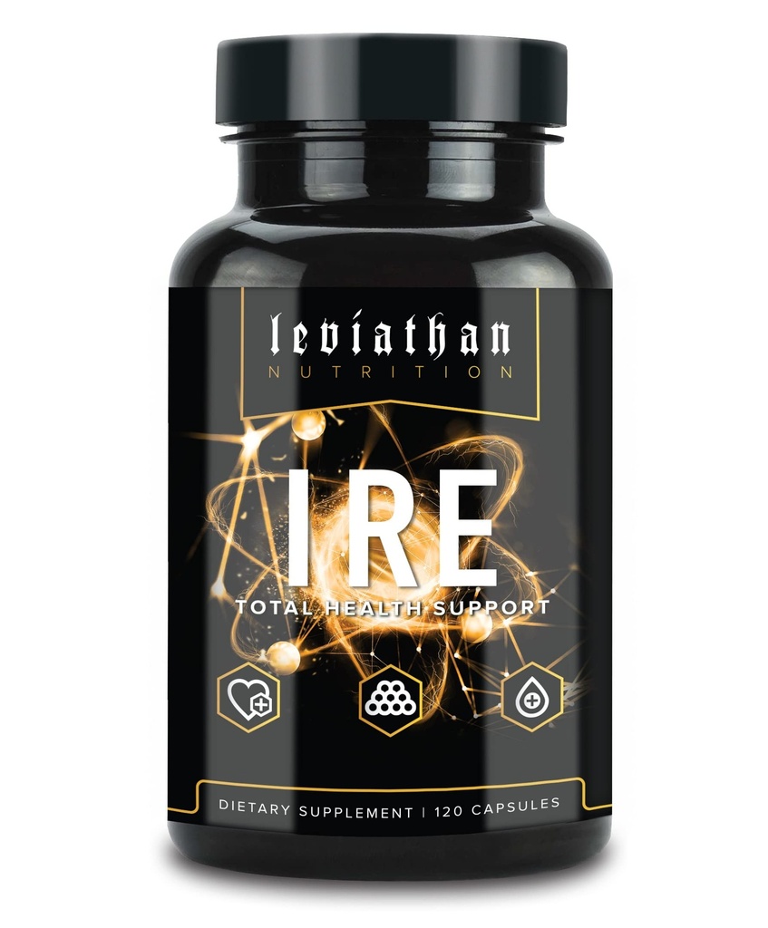 Leviathan IRE Complete Health Support - Algemene Gezondheids- & Anti-Oxidant Ondersteuning met Longvida® Geoptimaliseerde Kurkuma, Grape Seed, Berberine, Arjuna en Resveratrol