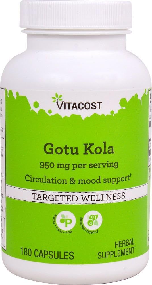 Vitacost Gotu Kola -- 950 mg per portie - 180 capsules