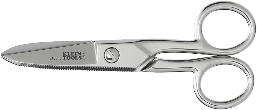 Klein gereedschap 2100-5 elektrische schaar, Made in USA, 5,25-inch compacte schaar voor zwaar-duty snijden en lage spanning werk, Multi-Purpose