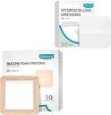 Dimora Hydrocolloïde Wond Dressing10 Pack 0.3mm + Siliconen schuim Dressing met rand lijm 6"x6" 10 Pack
