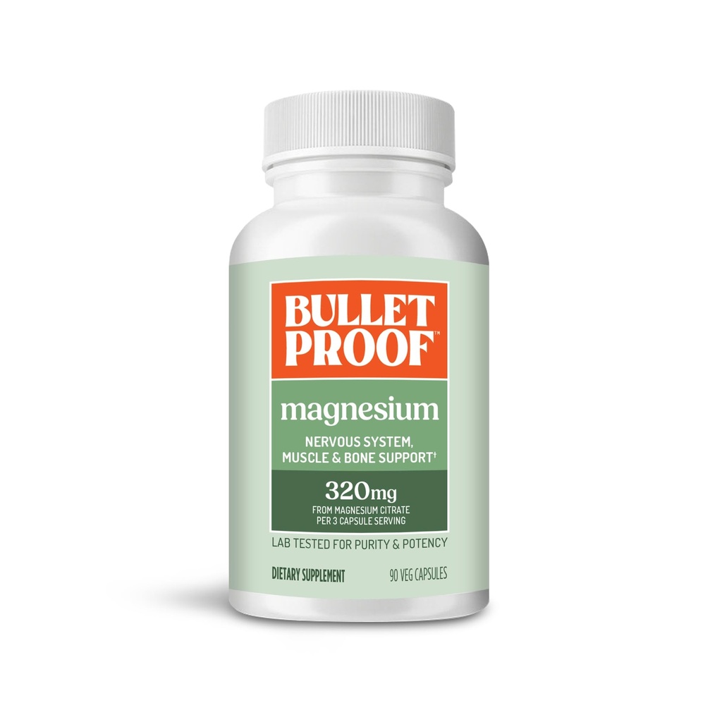 Bulletproof Magnesium Capsules, 90 Telling, Supplement voor zenuwstelsel, spier- en botondersteuning