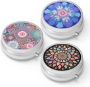 Pill Box 3 Compartiment Kleine pil geval, Portable voor Pocket of Purse pil Organizer Pillencontainer houder om vitamines te houden, Medicatie, Visolie en Supplementen(3PCS)