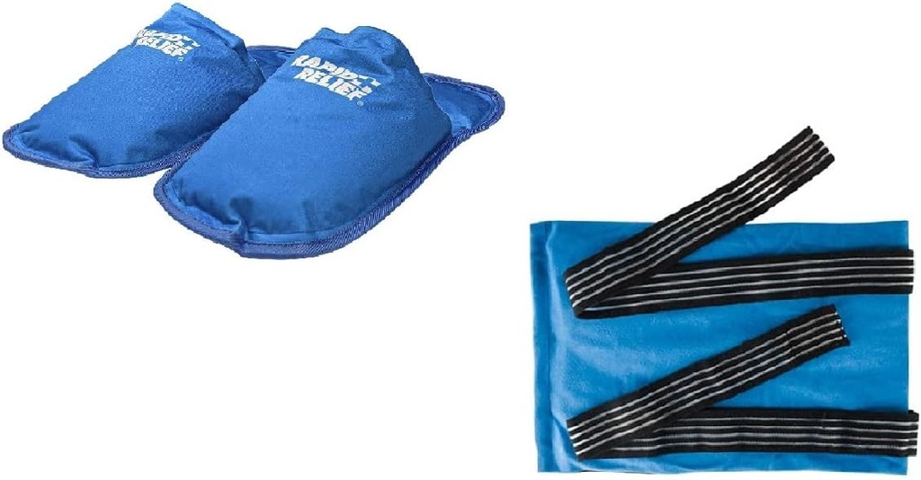 Snelle verlichting Zwangerschap bundel warme en koude therapie slippers (1) & Deluxe herbruikbare warme en koude kompressen (1)