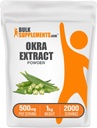 BulkSupplements.com Okra Extract Powder - Okra Supplement, bron van vezels, kruidensupplement - Vegan & Glutenvrij, 500mg per portie, 1kg (2,2 lbs) (pakket van 1)