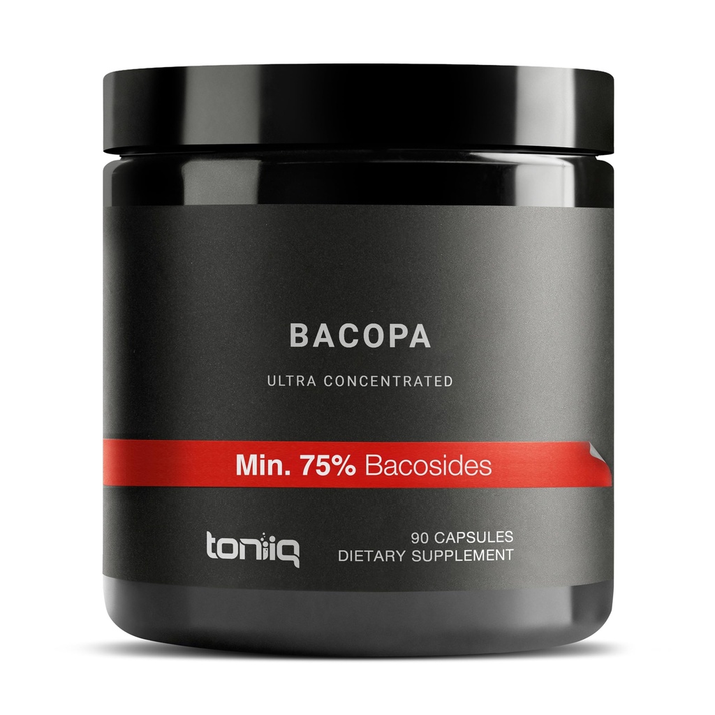 Bacopa - Ultra Hoge Potentie 45:1 Extract met 75% Bacosiden - Hoog geconcentreerd - Derde-partij lab getest - 90 capsules