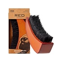 RED by Kiss Beard Borstel met 100% natuurlijke berenborstel voor mannen, premium houten borstel, baarden snorren bruidegom scheren Comb, tamme en zachte gezichtshaar (MOON Shape)