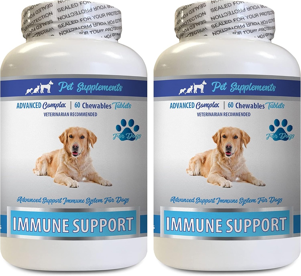 Immuun Ondersteuning Vitaminen - Honden Immuun Ondersteuning - Burdock Root Extract Biologische - Burdock Root voor honden - Immuun Honden Pillen, Immuun Ondersteuning voor Honden Probiotische, Immuun Ondersteuning Supplement 2 Bot (120 Kauwen