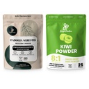Junglepoeders Mannengezondheidsbundel: 5oz Fadogia Agrestis Extract & 5oz Freeze-Dried Kiwi Fruitpoeder - Pure Nigeriaanse Fadogia voor Traditionele Drive & Passie Ondersteuning & Ongezoete Kiwi Extract